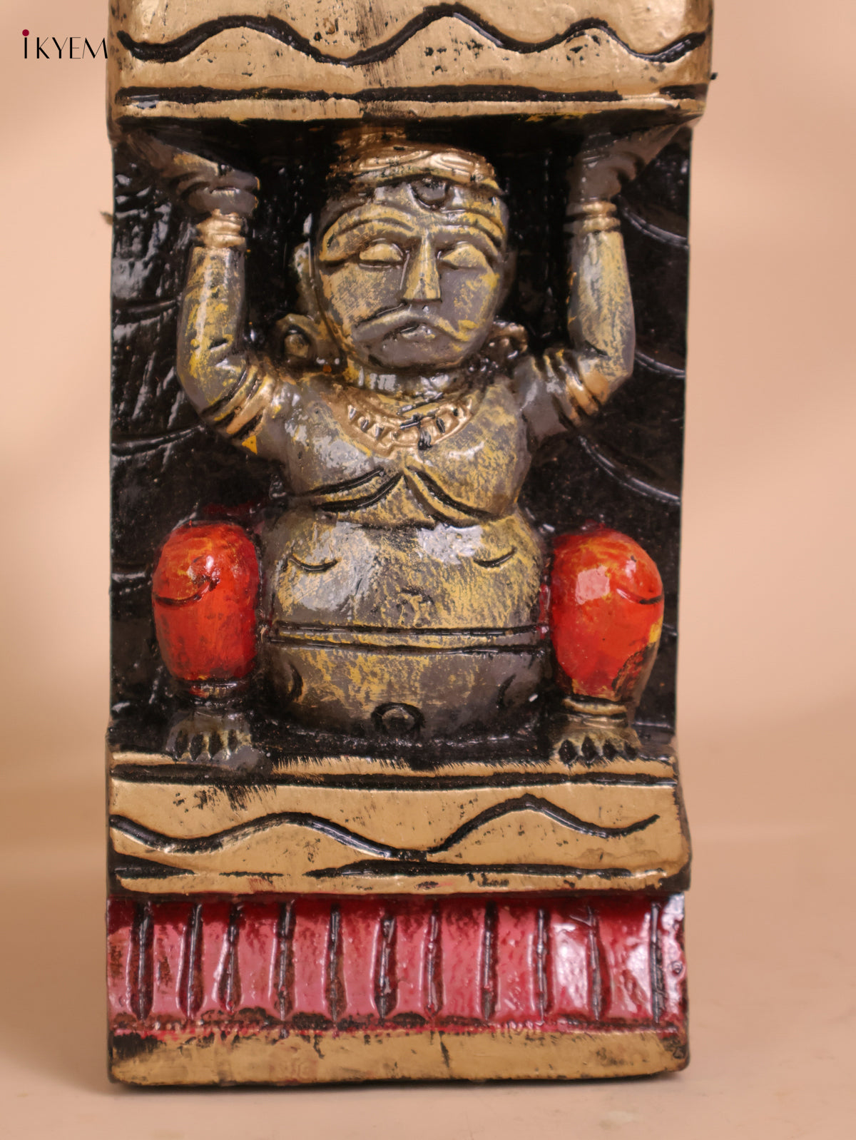 Wooden Hand Carved Painted Mixed God Vertical (42x5)