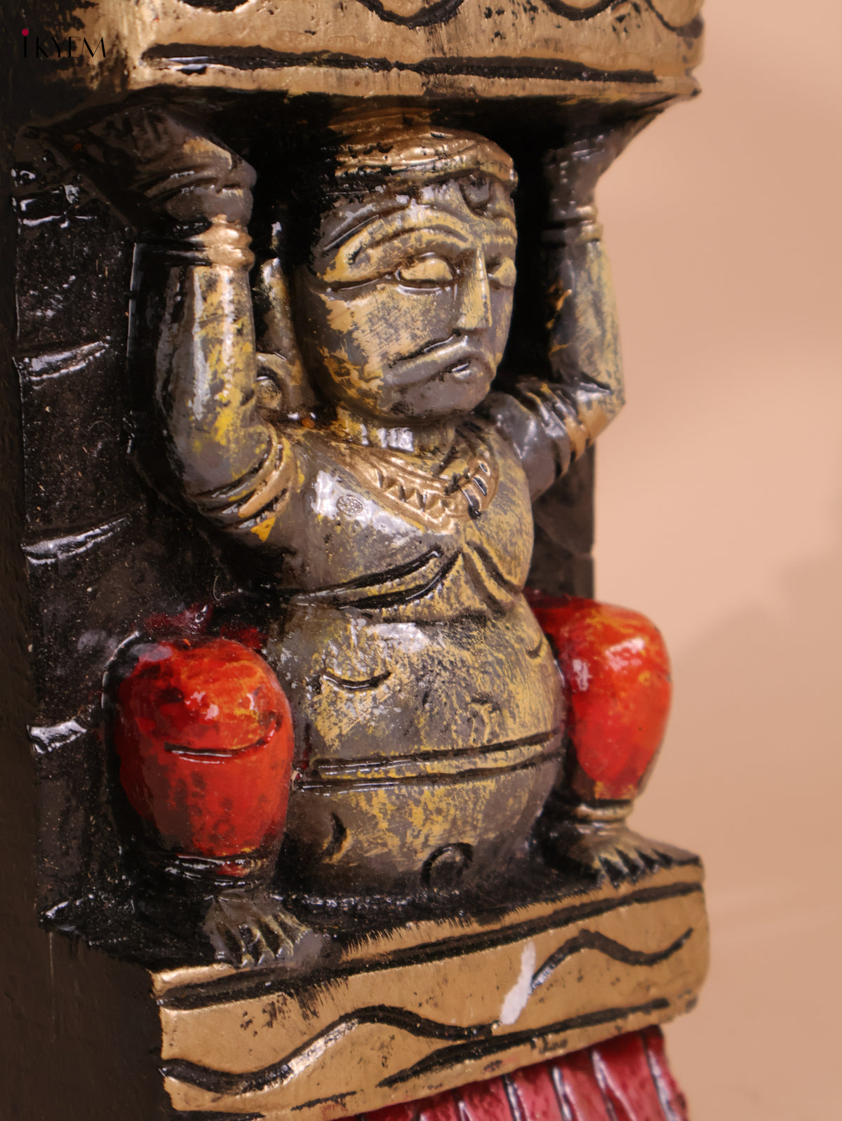 Wooden Hand Carved Painted Mixed God Vertical (42x5)