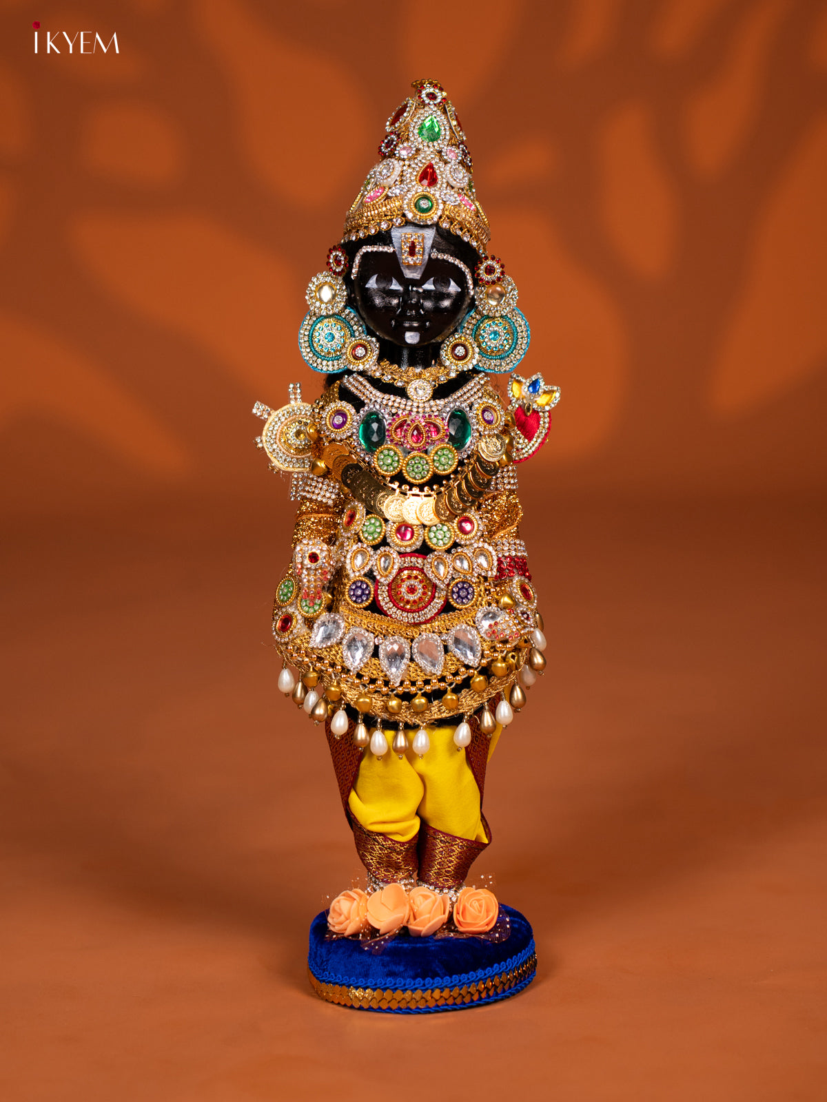 Venkatesa Perumal - Golu Display Doll - Yellow & Blue Base - KF04131