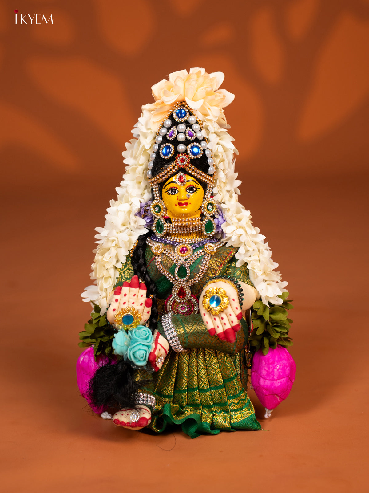 Varamahalakshmi Doll - 12 Inch - Green - KF04156