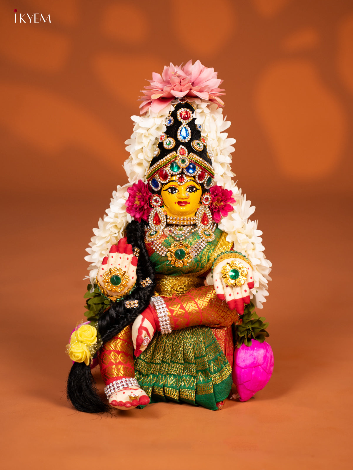 Varamahalakshmi Doll - 12 Inch - Red & Green - KF04162