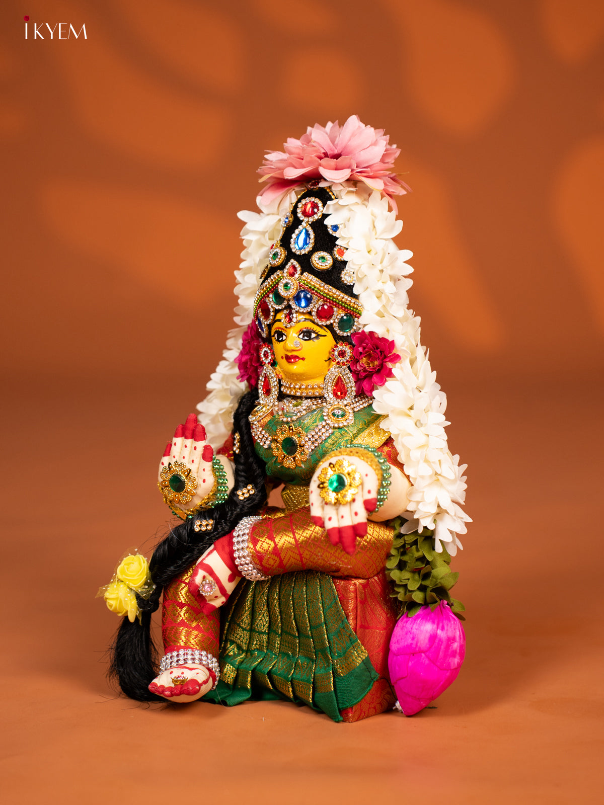 Varamahalakshmi Doll - 12 Inch - Red & Green - KF04162