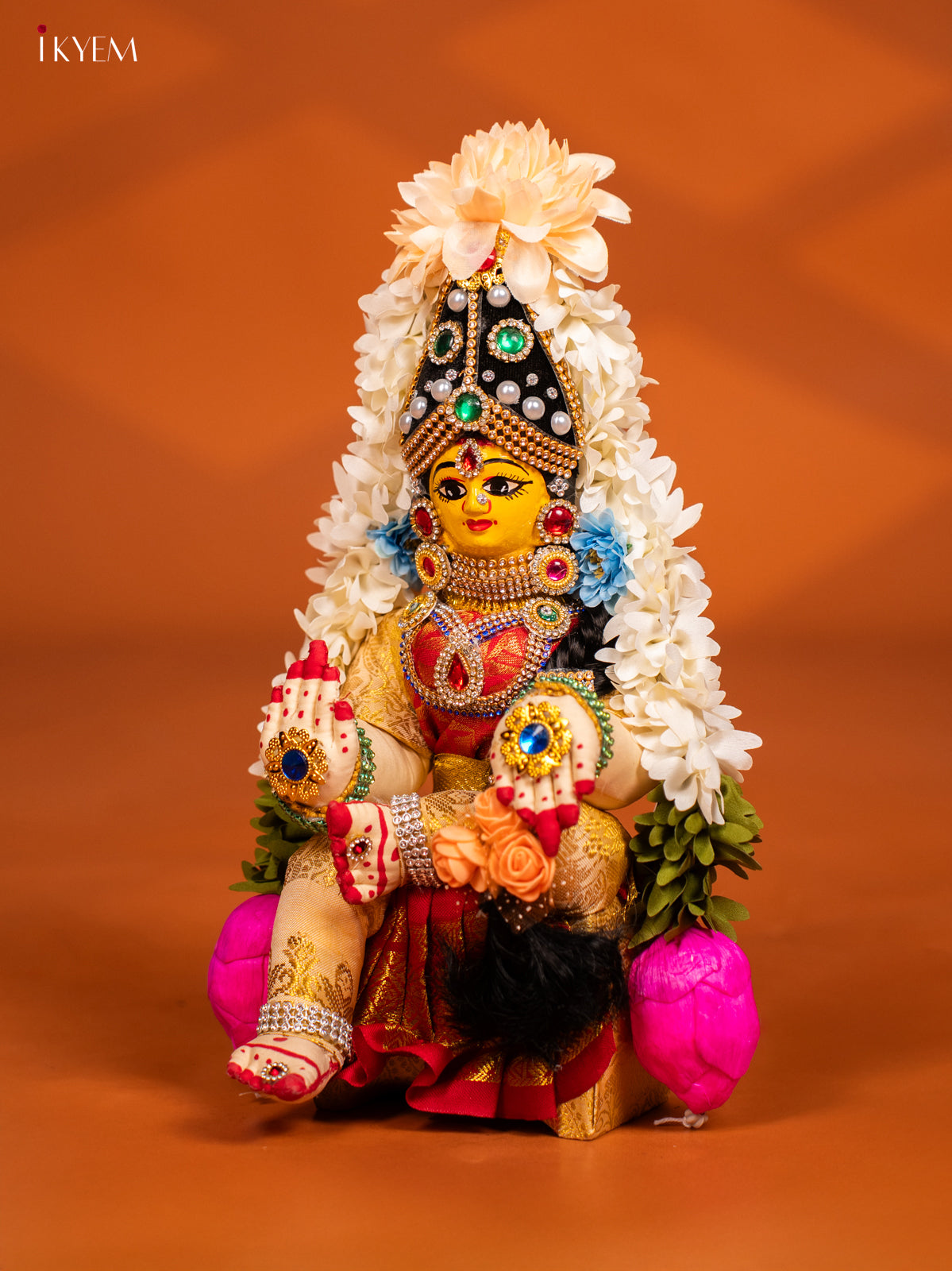 Varamahalakshmi Doll - 12 Inch - Red & Sandal - KF04164