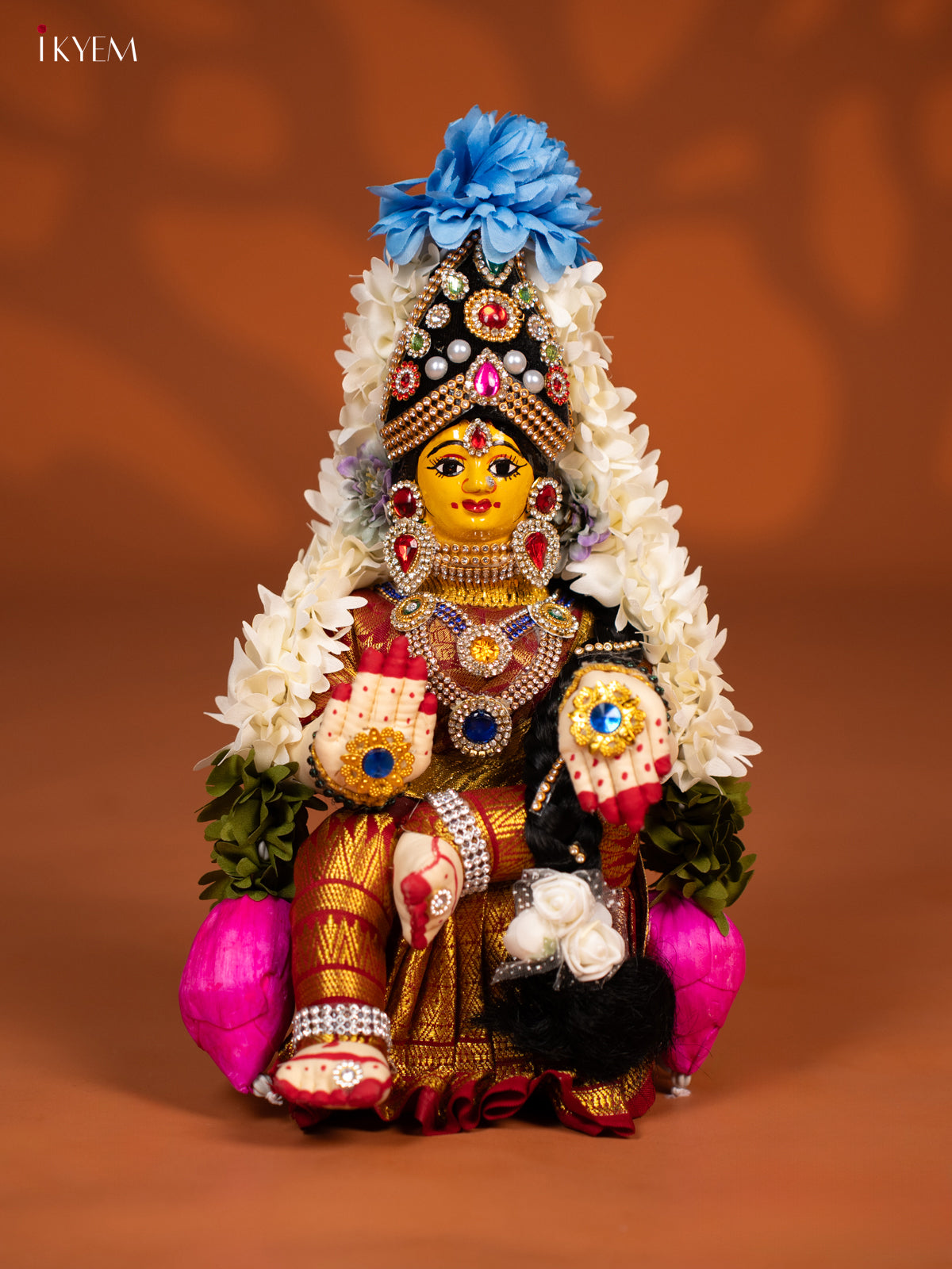 Varamahalakshmi Doll -12 Inch - Maroon - KF04165
