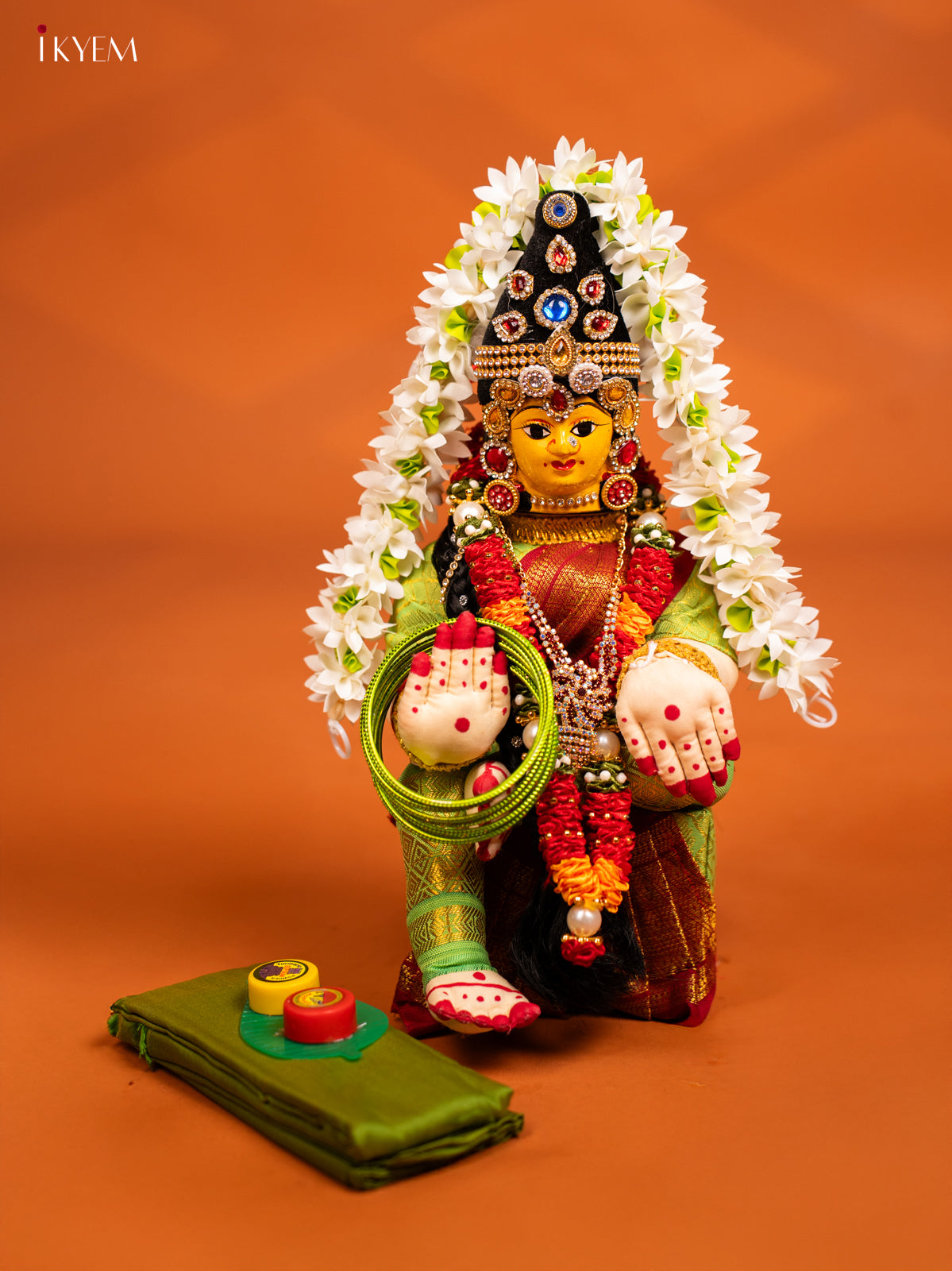 DIY Varamahalakshmi Kit - Green & Maroon - KF04172