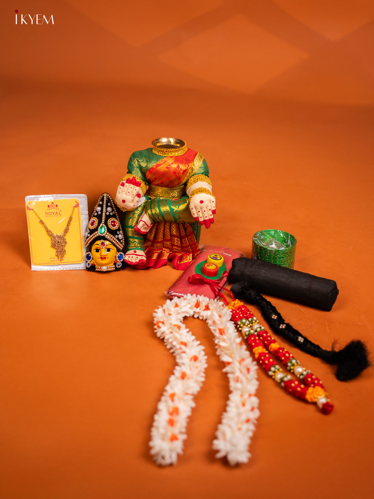DIY Varamahalakshmi Kit - Green & Red - KF04173