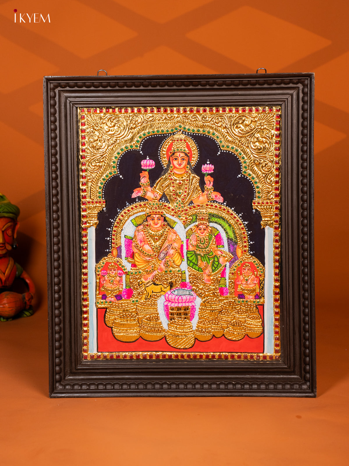 Lakshmi Kubera - Tanjore Painting (20x24) - KF06113