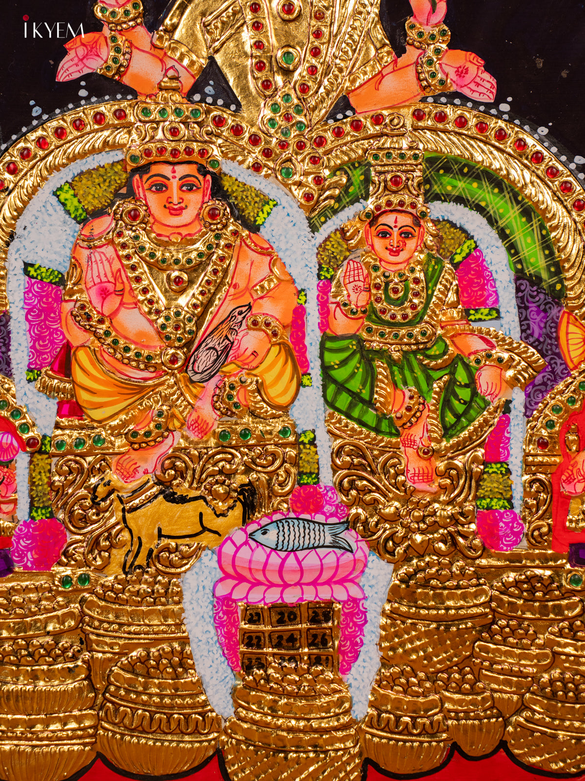 Lakshmi Kubera - Tanjore Painting (20x24) - KF06113