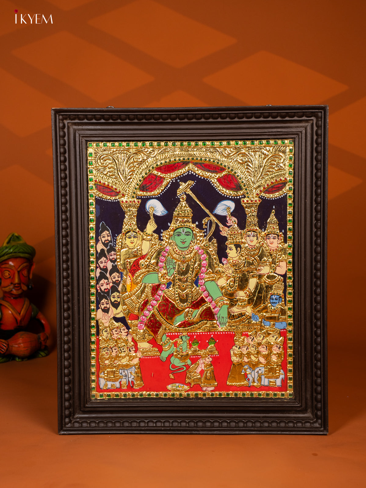 Ramar Pattabhishekam - Tanjore Painting (20x24) -  KF06114