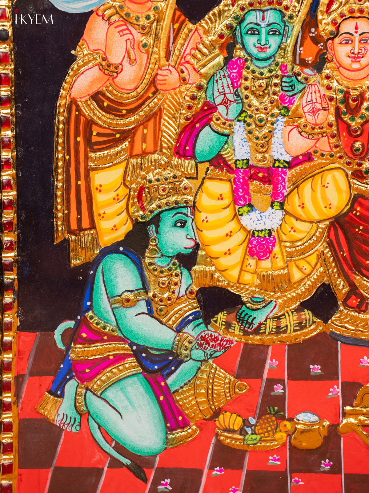 Ramar Pattabhishekam - Tanjore Painting (20x24) - KF06115