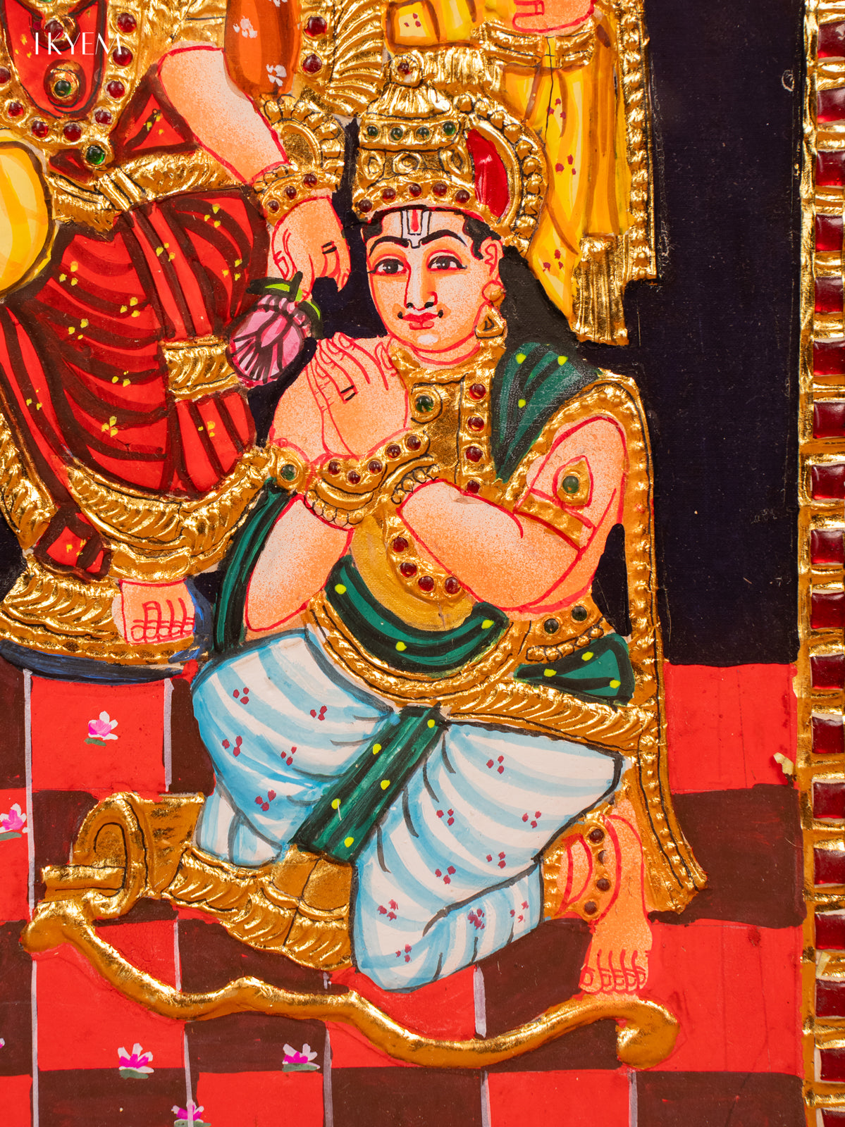 Ramar Pattabhishekam - Tanjore Painting (20x24) - KF06115