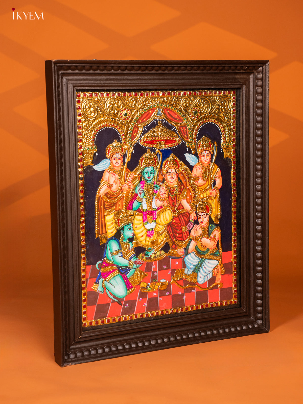 Ramar Pattabhishekam - Tanjore Painting (20x24) - KF06115