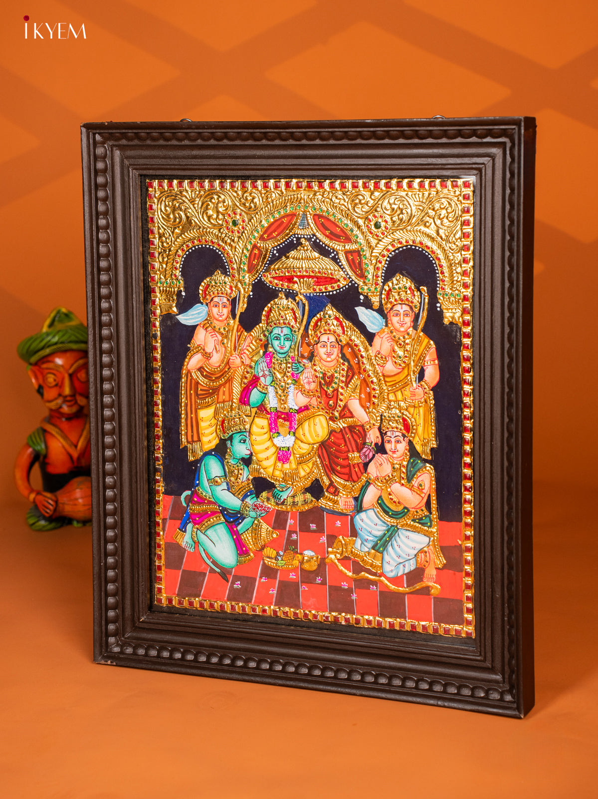 Ramar Pattabhishekam - Tanjore Painting (20x24) - KF06115