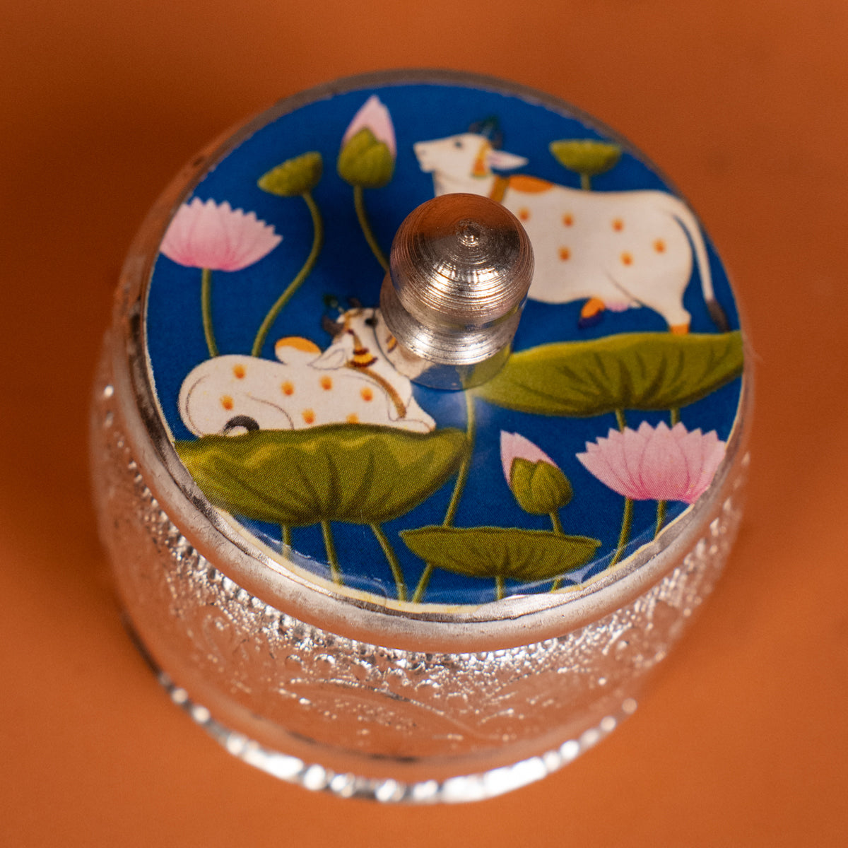 Pichwai Printed Kumkum Holder | Shop at Ikyem
