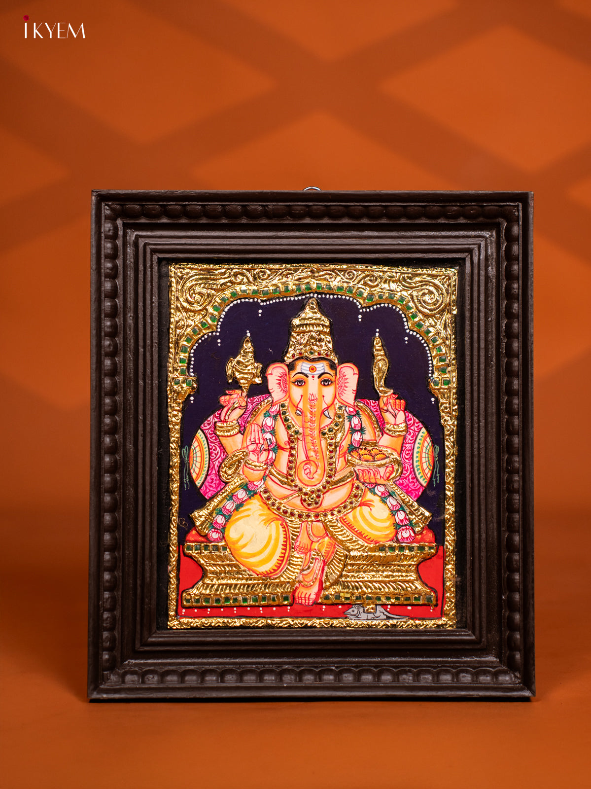 Ganesha Tanjore painting - (13 x 15) - KF10246