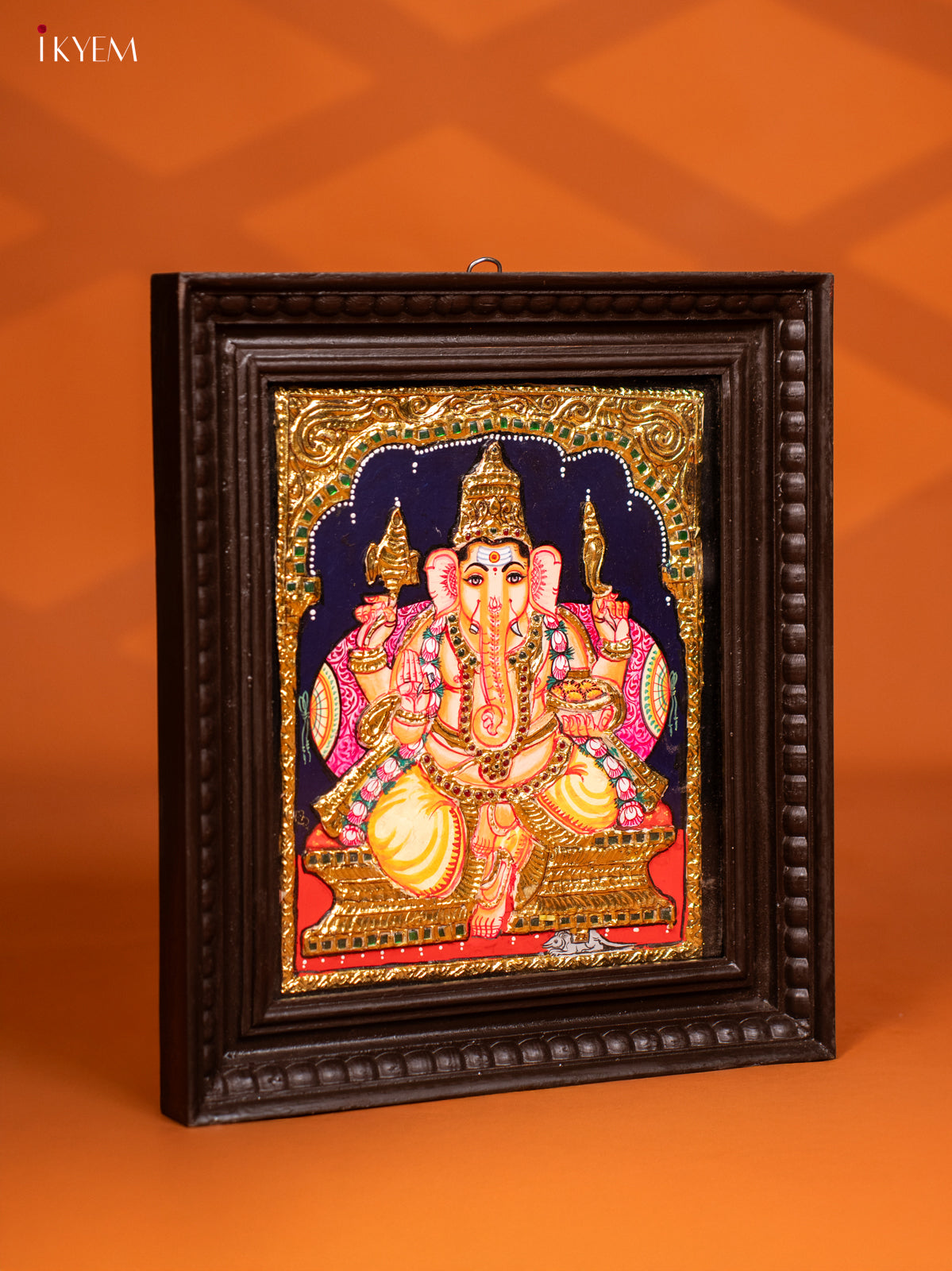 Ganesha Tanjore painting - (13 x 15) - KF10246