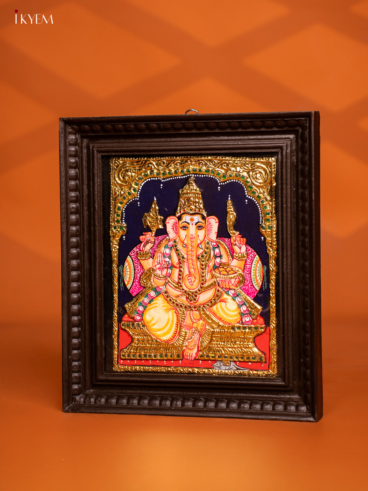 Ganesha Tanjore painting - (13 x 15) - KF10246