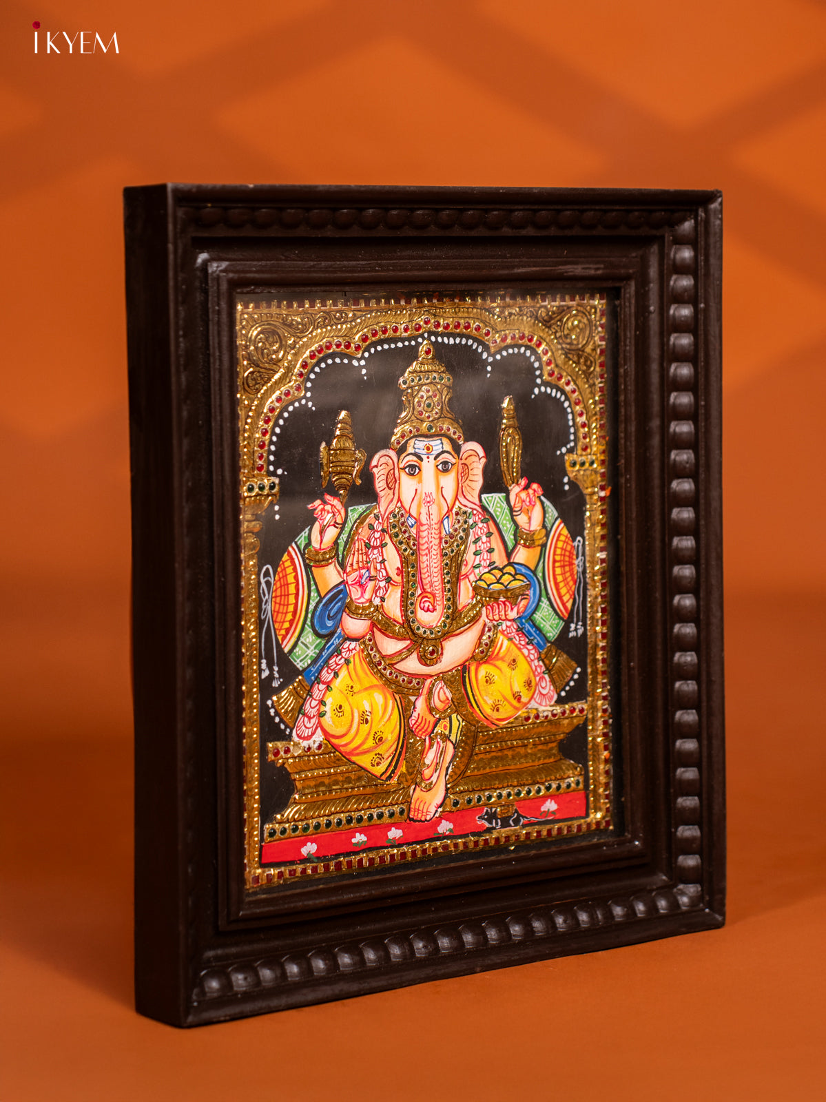 Ganesha Tanjore painting - (13 x 15) - KF10249