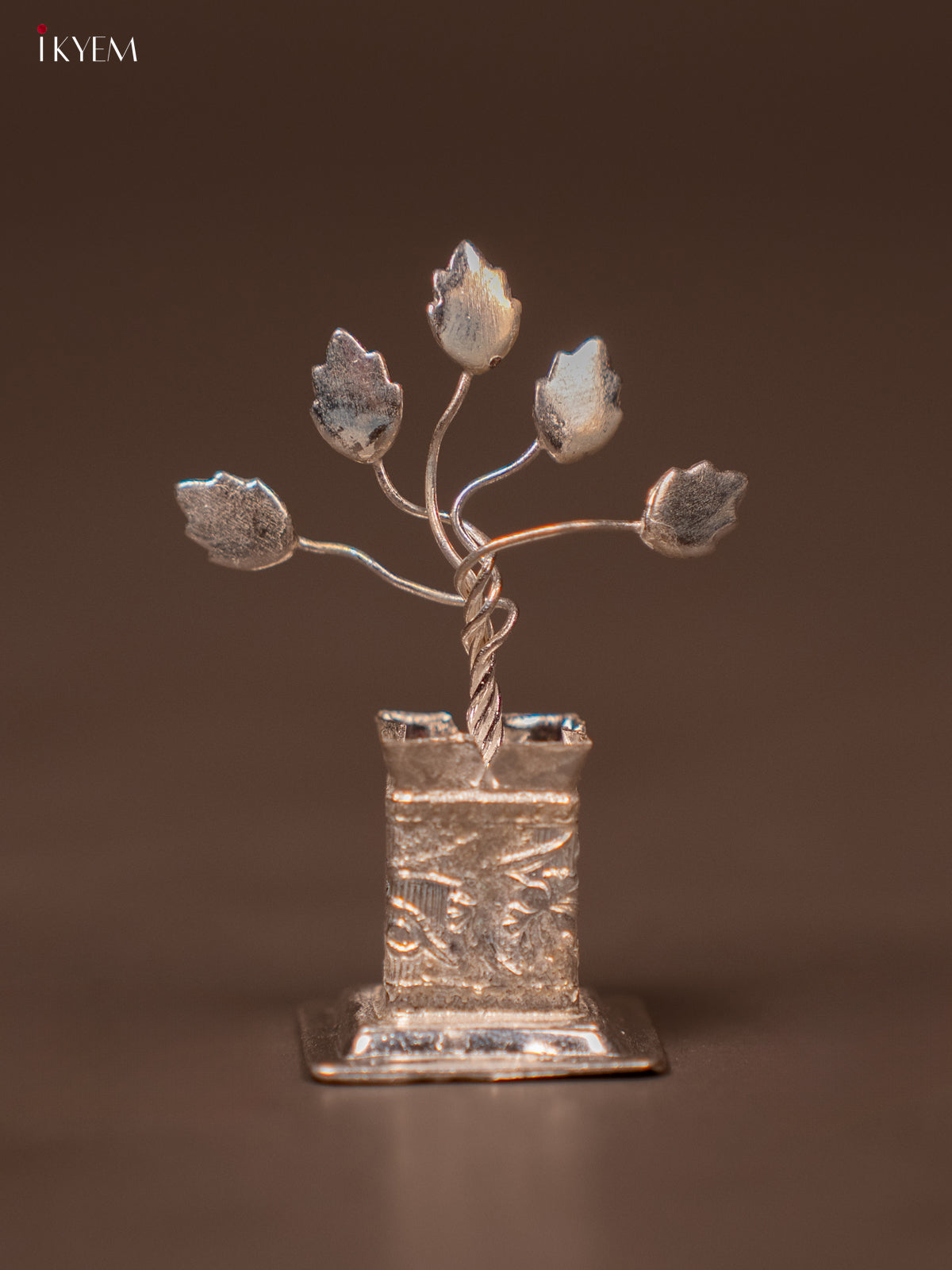 Small Sized German Silver Tulasi maadam  