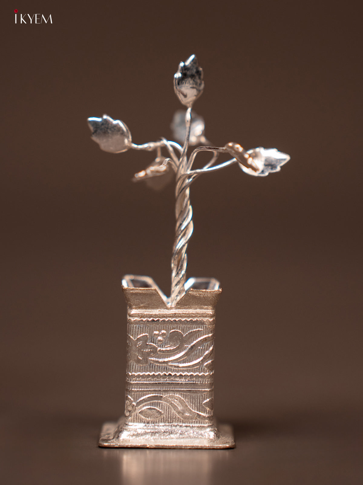 Medium Sized German Silver Tulasi maadam  -1