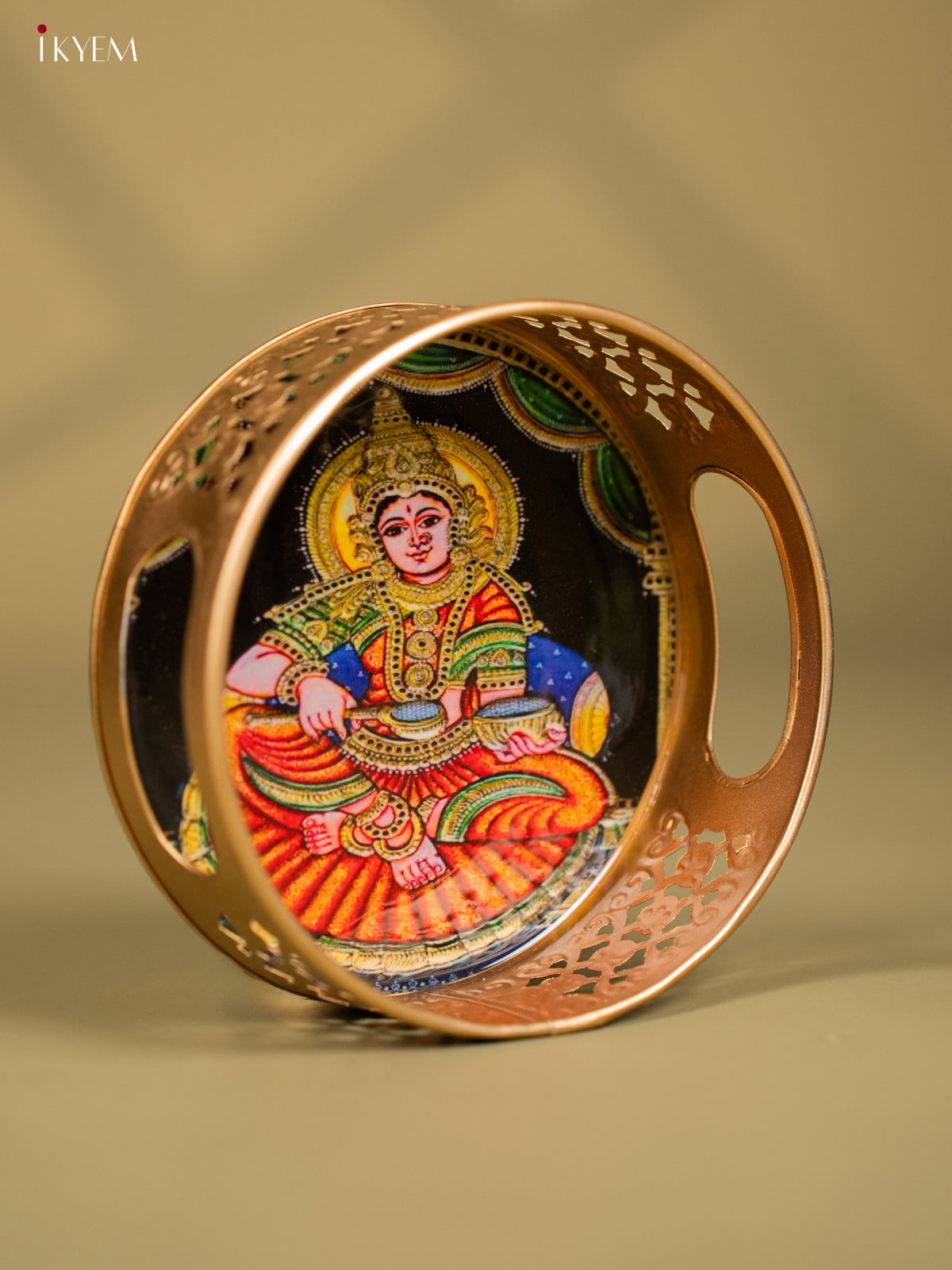 Goddess Annapoorni Printed Metal tray - KF24156