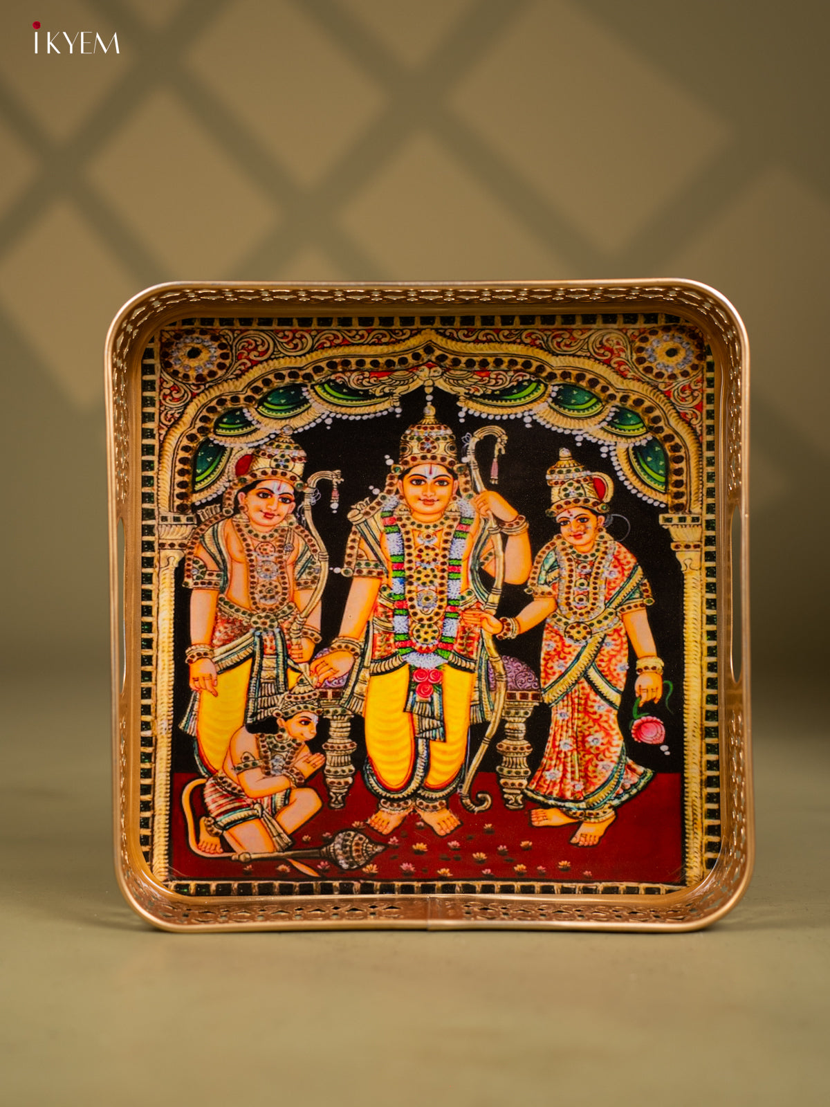 Metal Digital tray Square -Rama pattabishegam   - 10 Inch - KF25159
