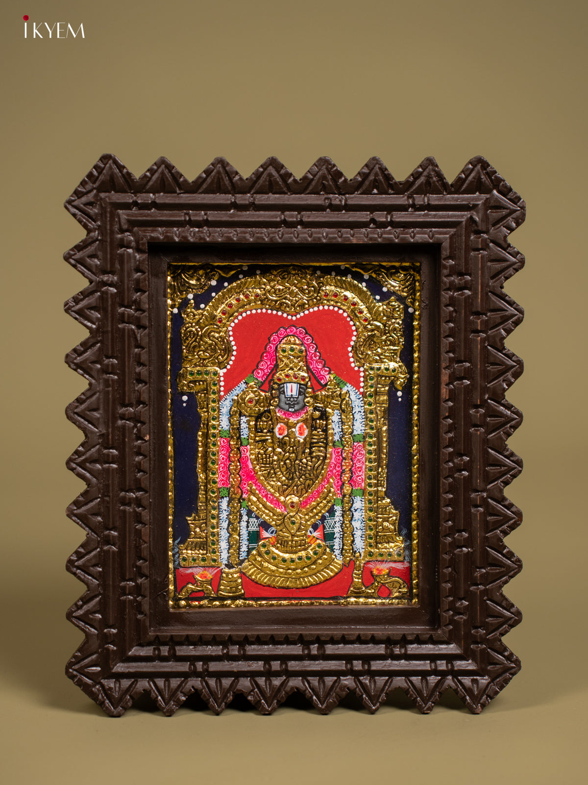 Balaji Tanjore painting - Tanjore Painting (11x9) - Inch - KF26128