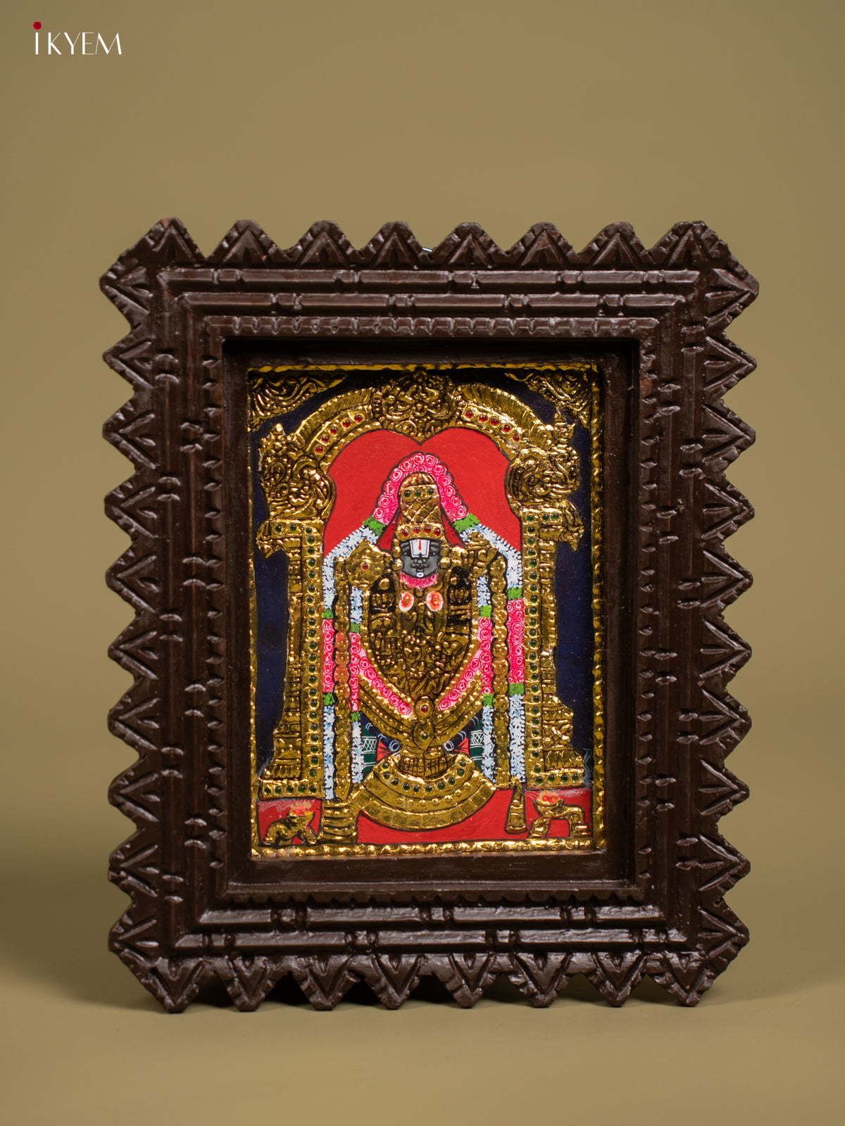 Balaji Tanjore painting - Tanjore Painting (11x9) - Inch - KF26129