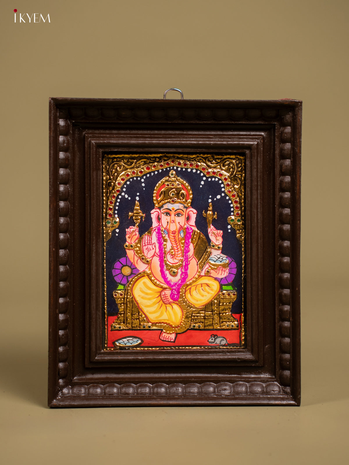 Ganesha Tanjore painting - Tanjore Painting  (11x9) Inch - KF26132