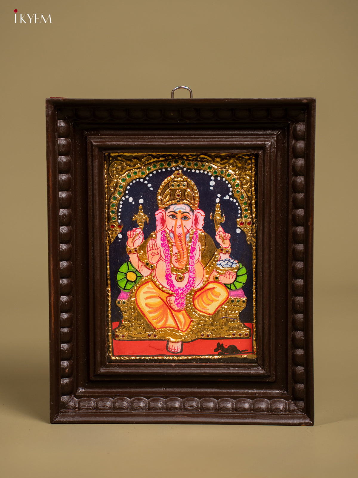 Ganesha Tanjore painting - Tanjore Painting  (11x9) Inch - KF26133
