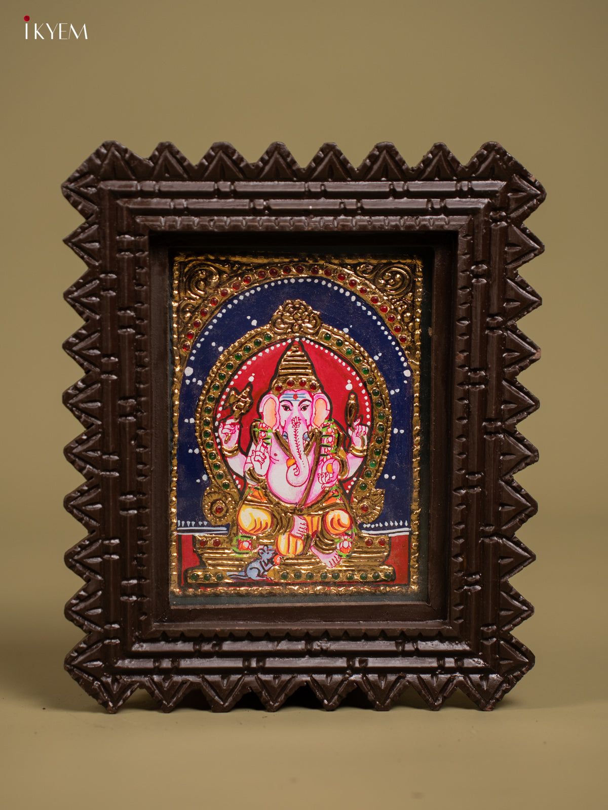 Ganesha Tanjore painting - Tanjore Painting (11x9) - Inch - KF26137