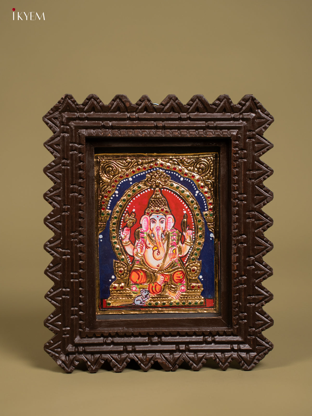 Ganesha Tanjore painting - Tanjore Painting (11x9) - Inch - KF26139