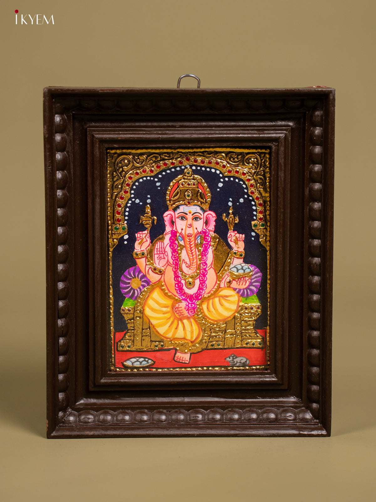 Ganesha Tanjore painting - Tanjore Painting  (11x9) Inch - KF26144