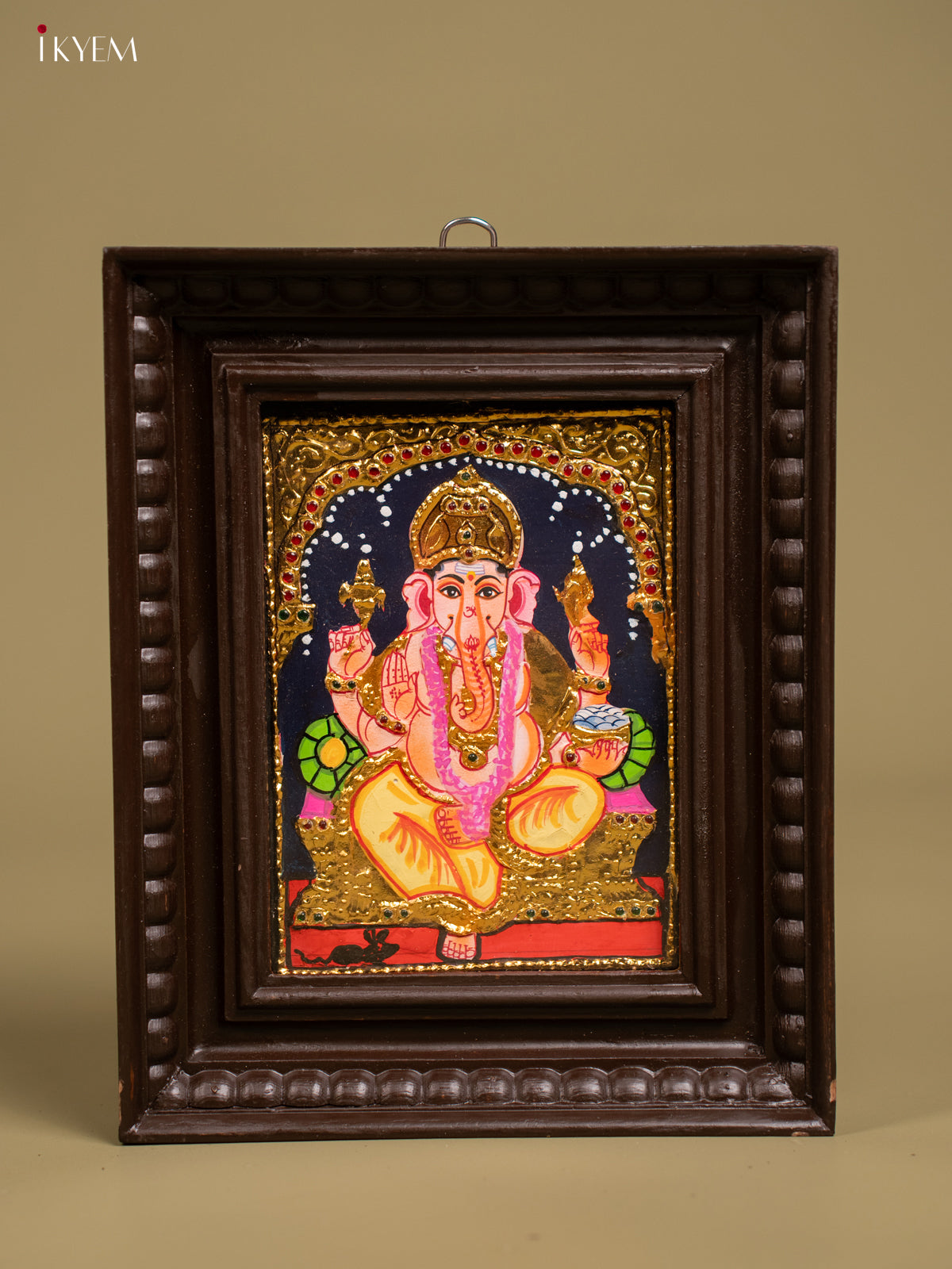 Ganesha Tanjore painting - Tanjore Painting  (11x9) Inch - KF26146