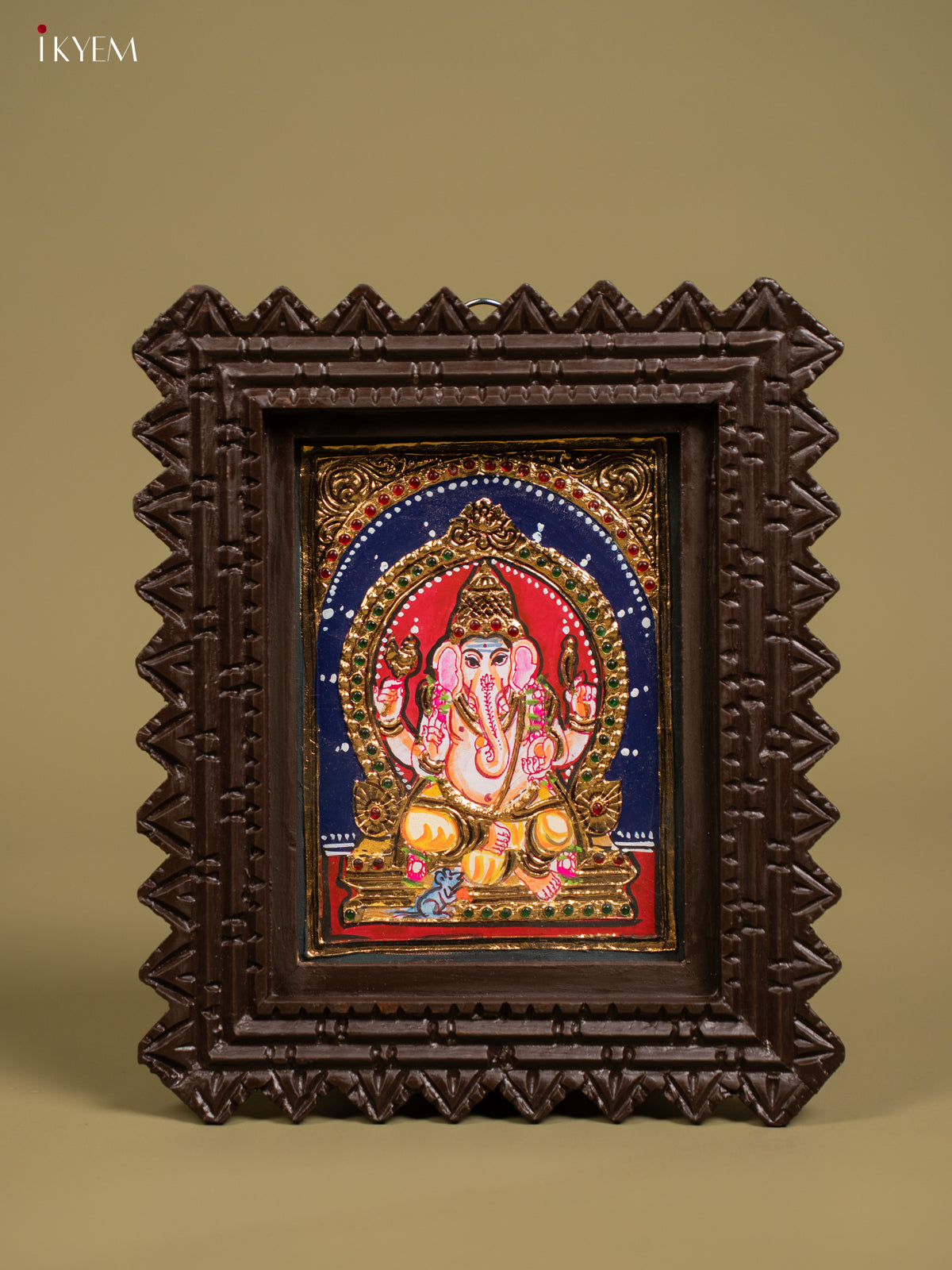 Ganesha Tanjore painting - Tanjore Painting (11x9) - Inch - KF26149