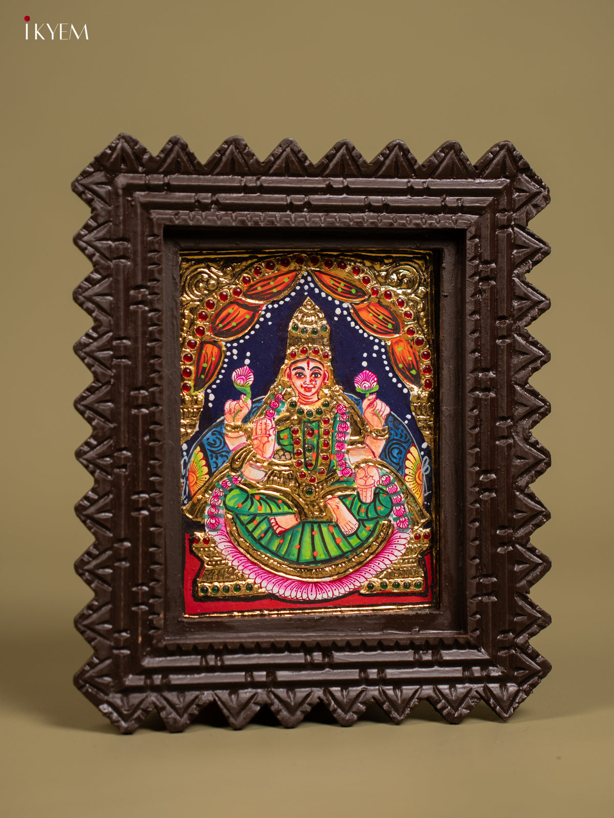 Ashatalakshmi Tanjore painting - Tanjore Painting - (11x9) - Inch - KF26153