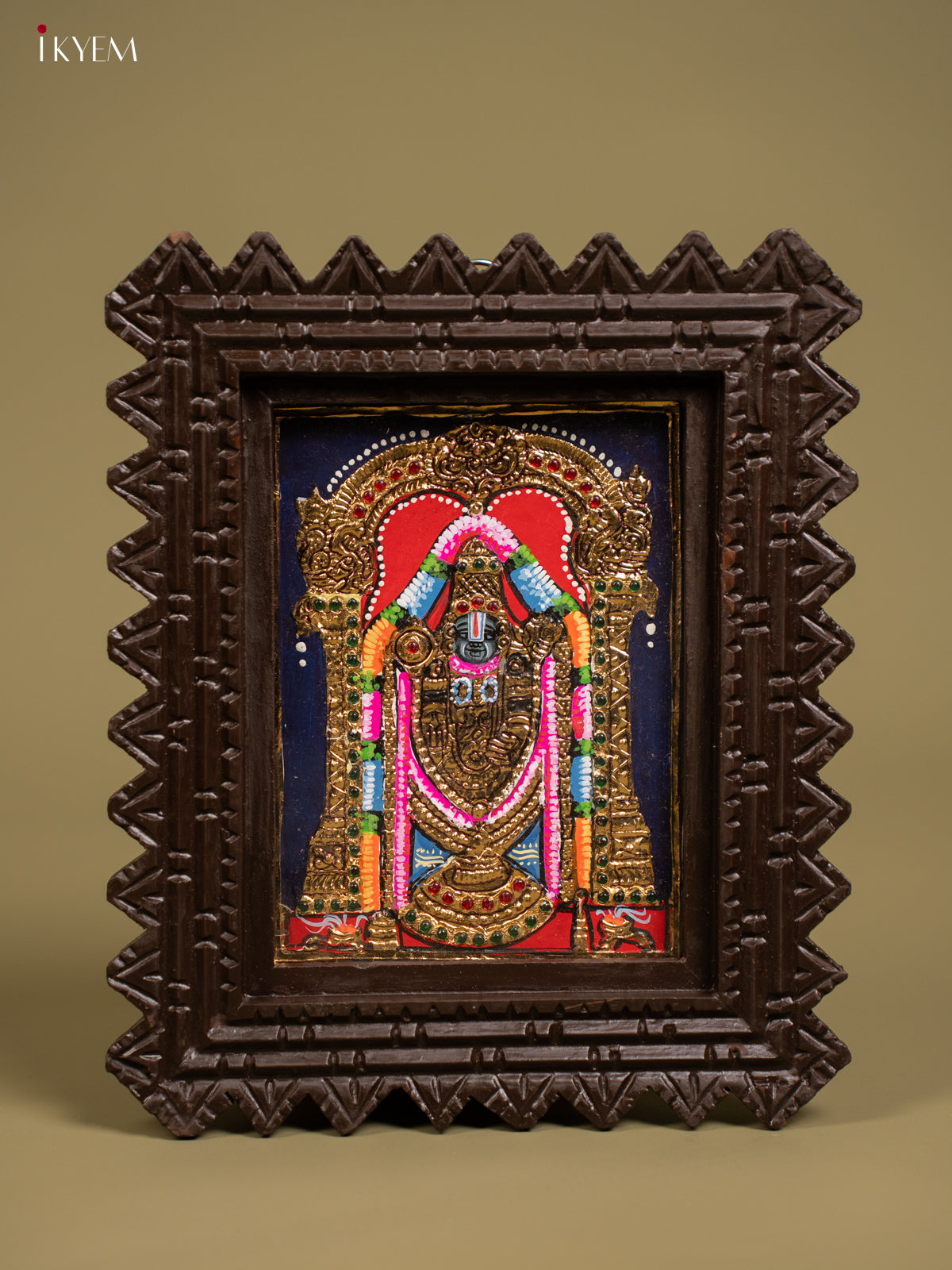 Balaji Tanjore painting - Tanjore Painting (11x9) - Inch - KF26155