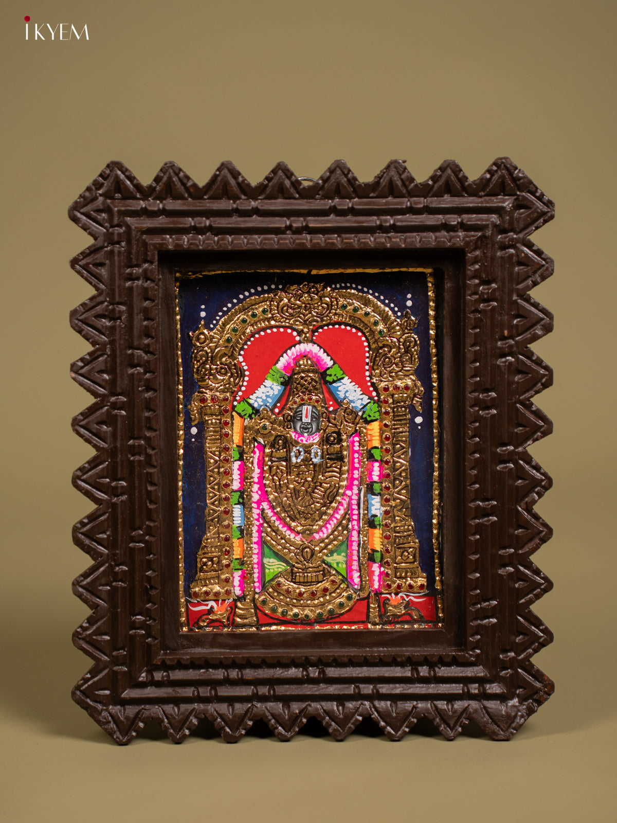 Balaji Tanjore painting - Tanjore Painting (11x9) - Inch - KF26156