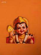 Smiling Baby Murugan With Vel Printed Fridge Magnets 