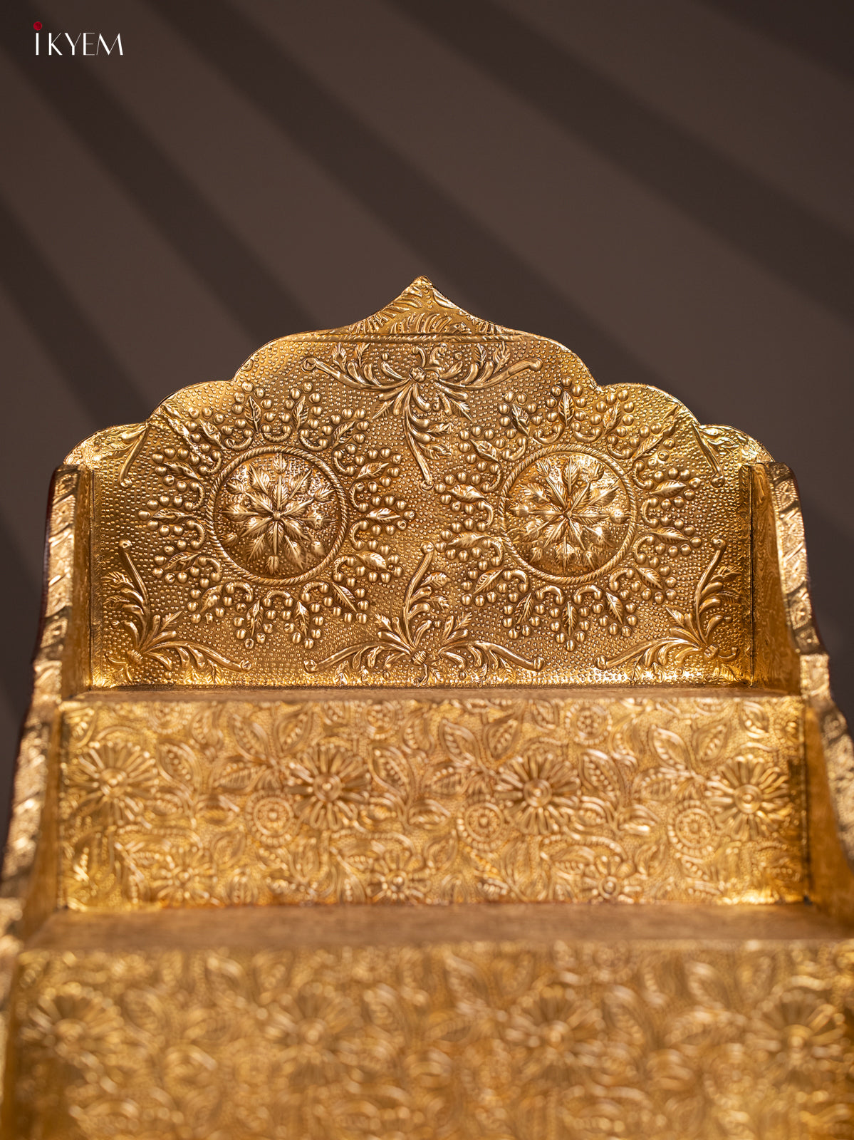 WOODEN 3 STEPS GOLU PADI with brass fitting - KG01125
