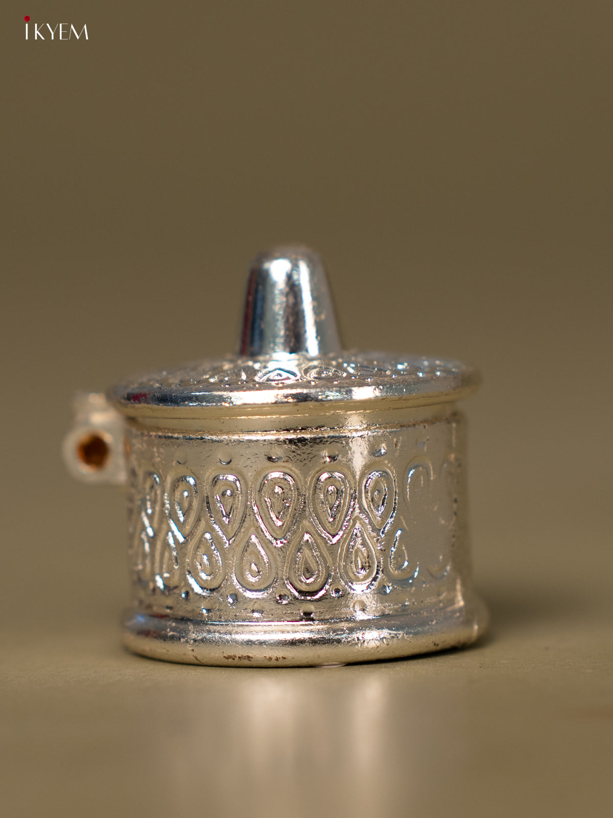 Traditional Silver Plated Kumkum Box -1