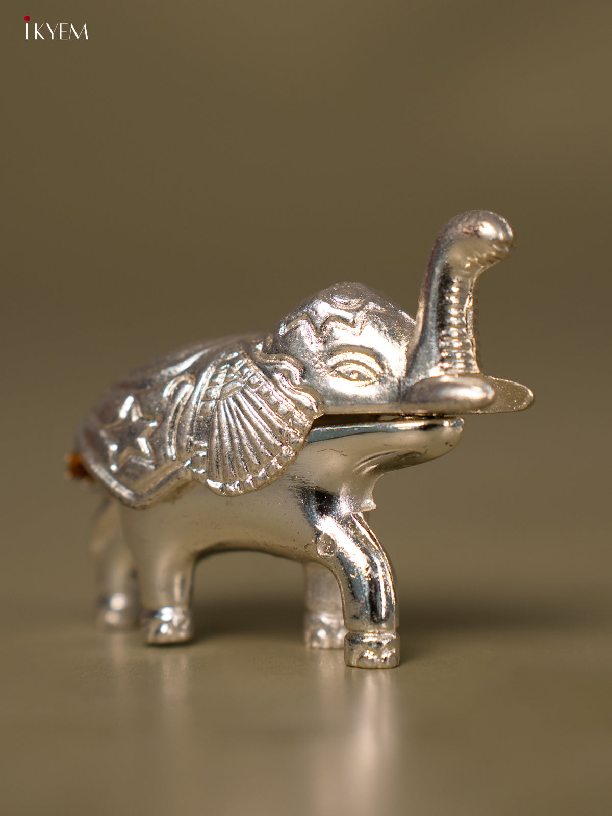 Beautiful Silver Plated Elephant Kumkum Holder 