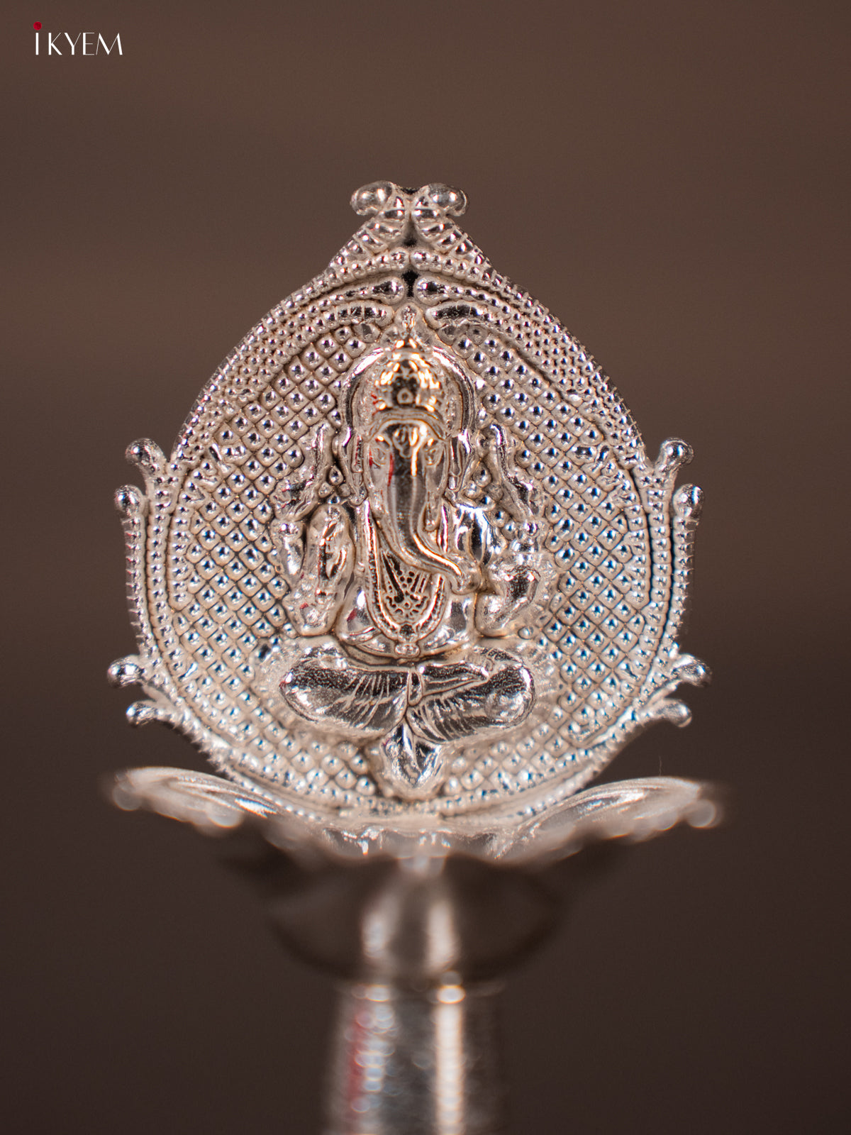 Divine German Silver Ganesha Oil Lamp -1