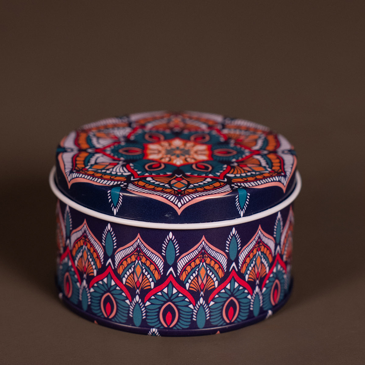 Round Decorative Tin Box - Multicolour - KH14131 – Ikyem