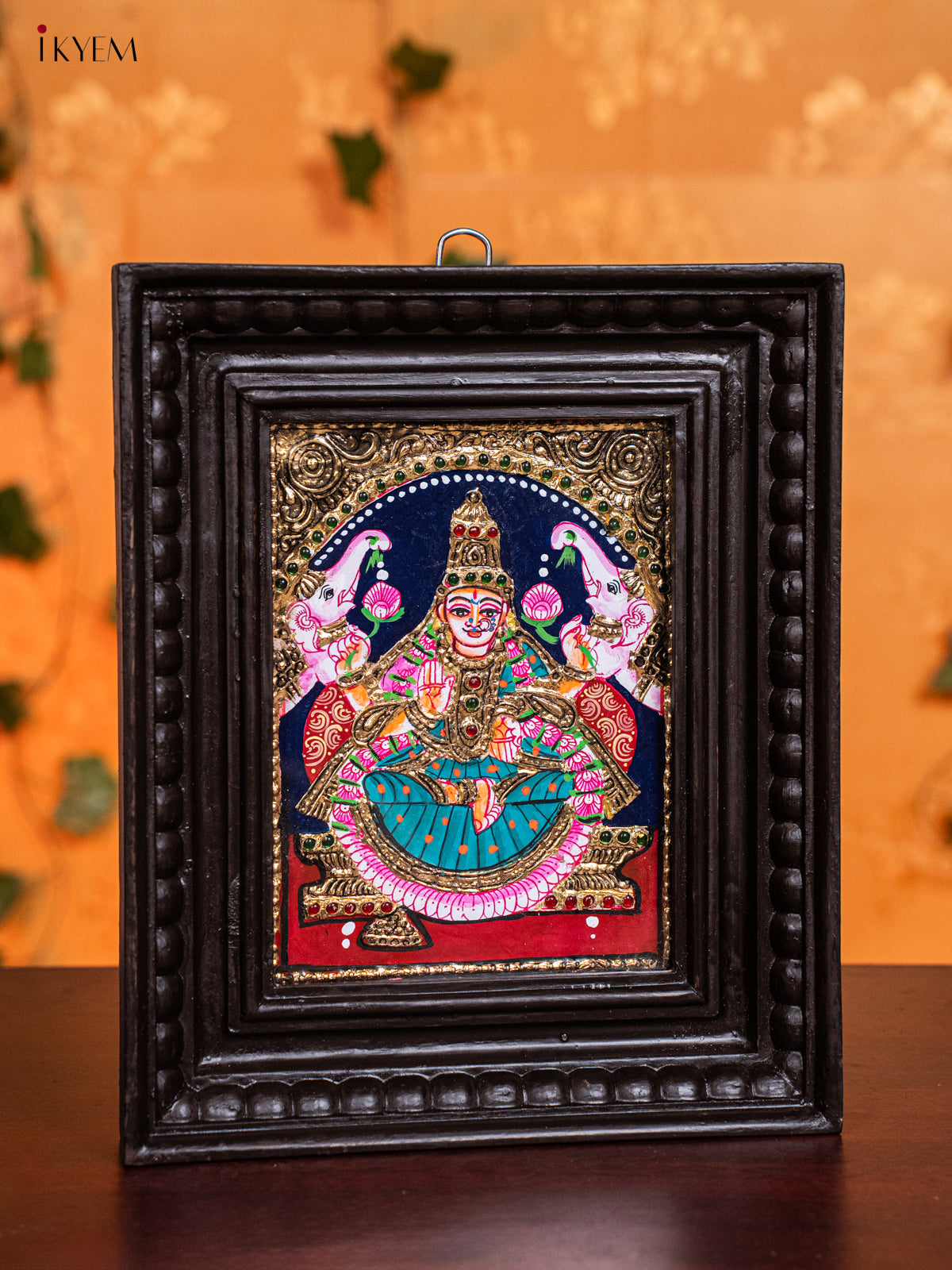 Regal Goddess GajaLakshmi Thanjavur painting 1