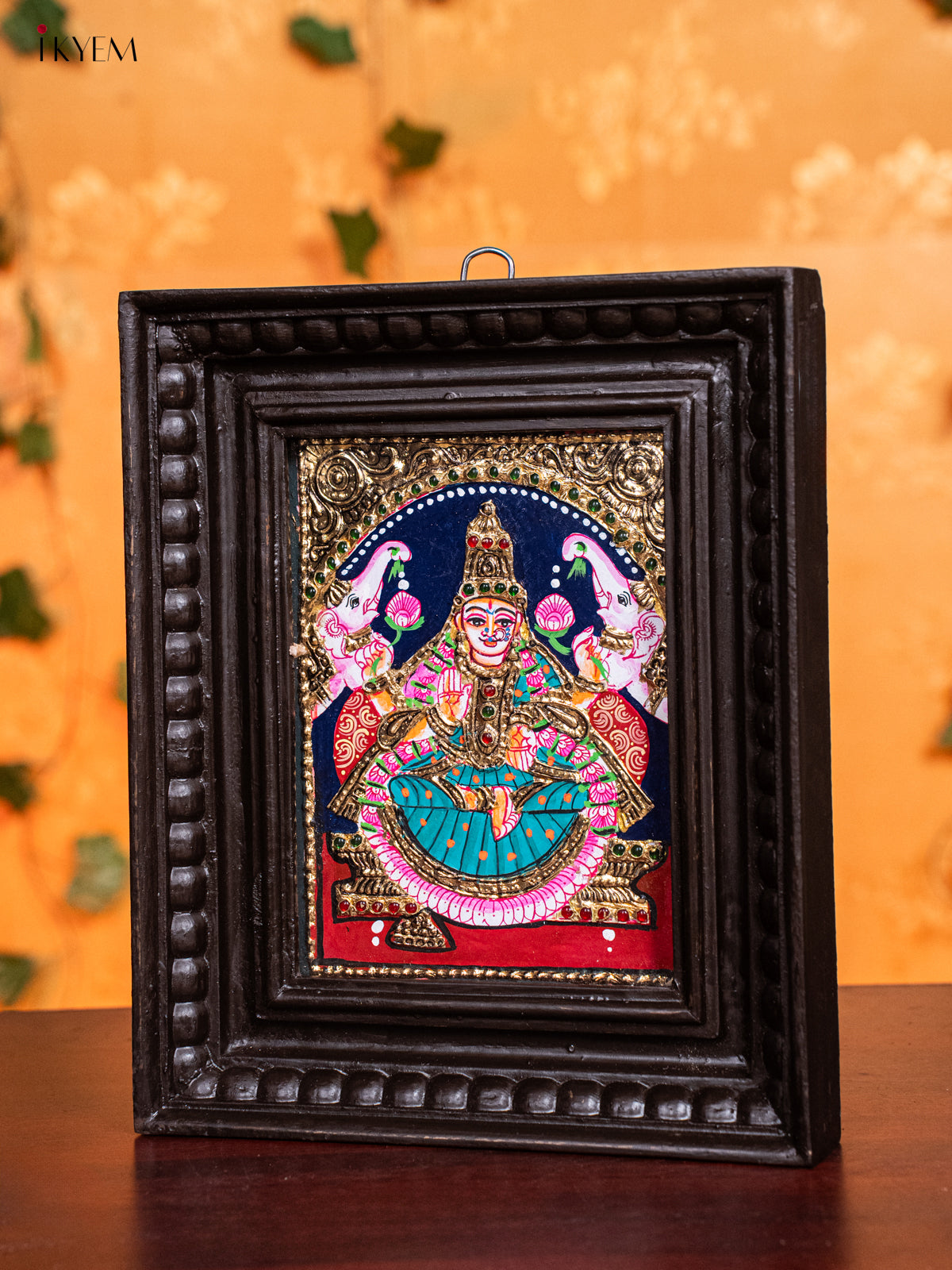 Regal Goddess GajaLakshmi Thanjavur painting 3