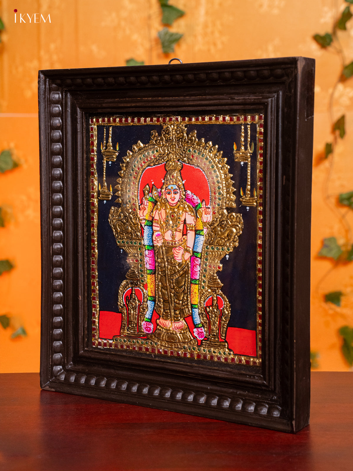 Vibrant Tiruchendur Murugan Thanjavur painting 3