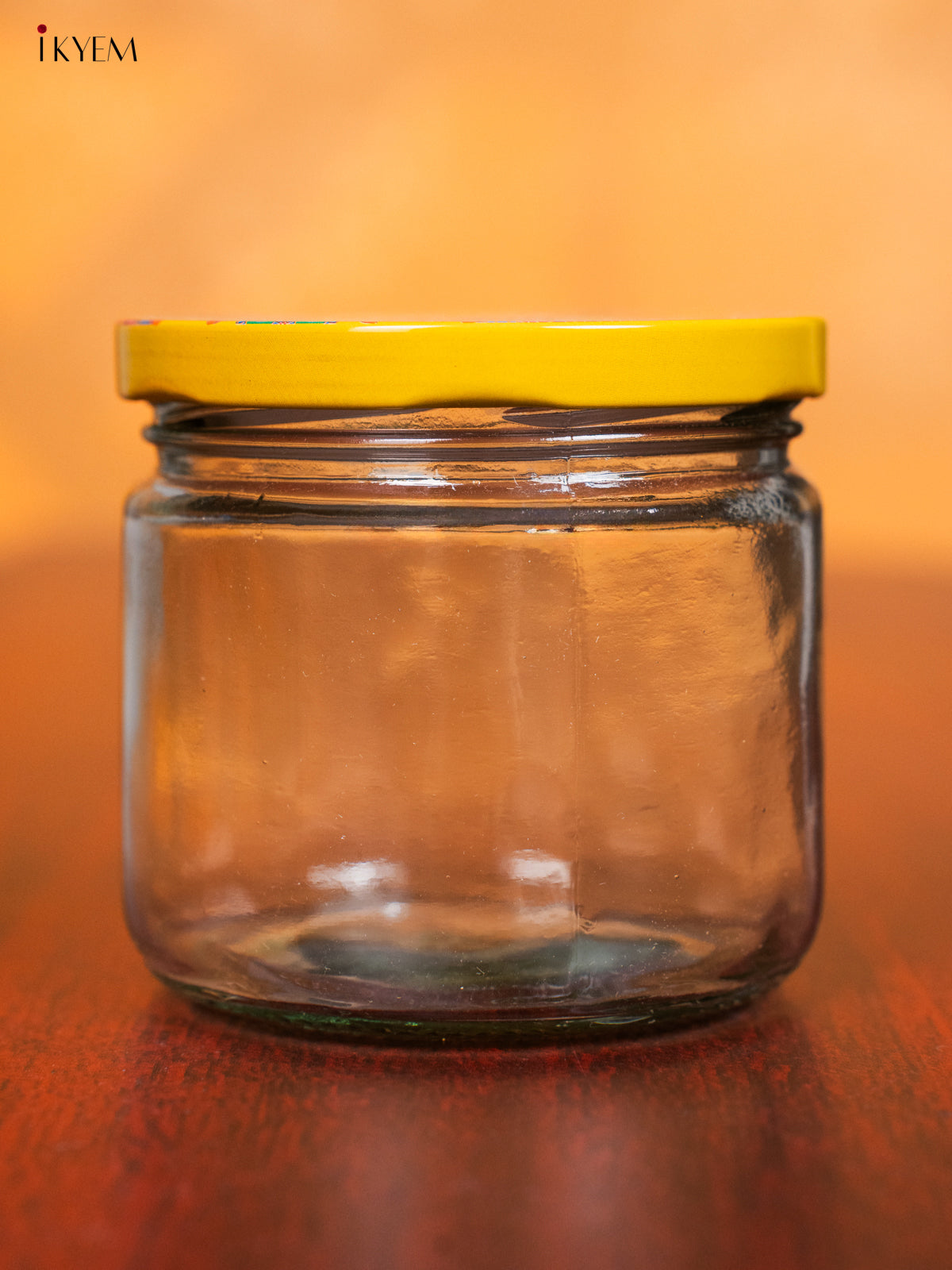  Glass Storage Jar - Yellow cap -1