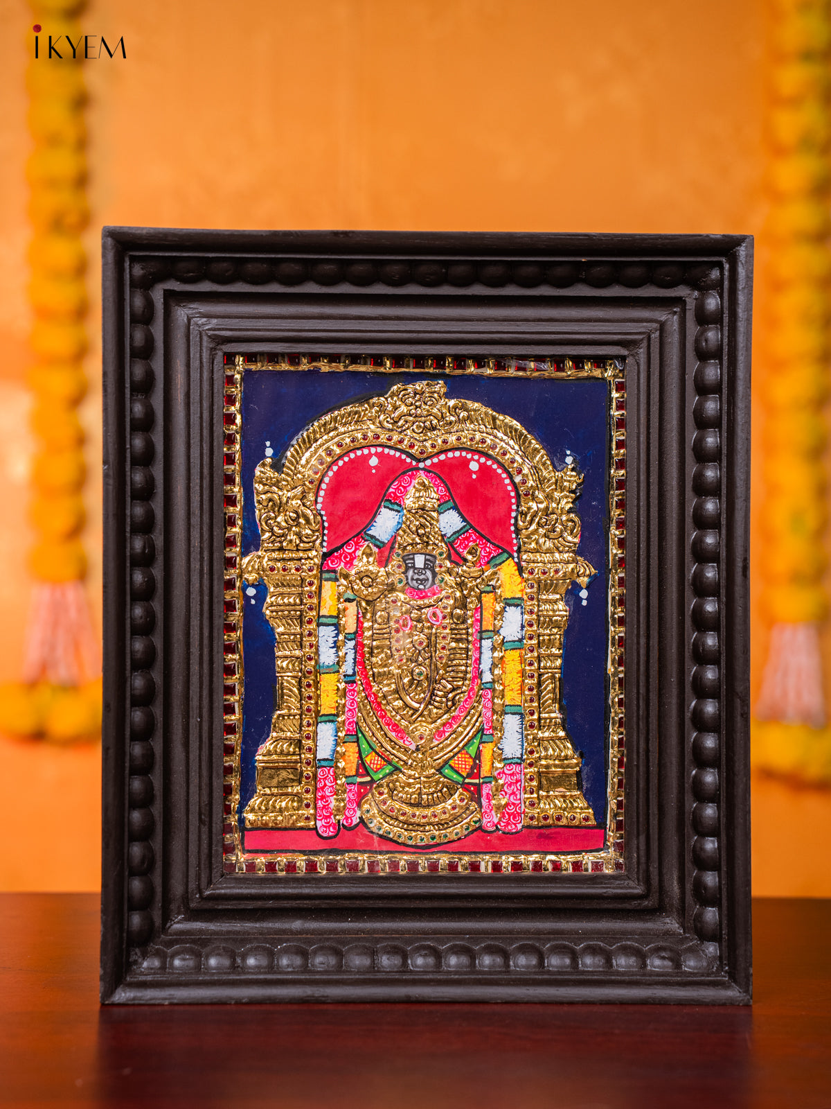 Majestic Lord Venkatachalapathy Tanjore painting 