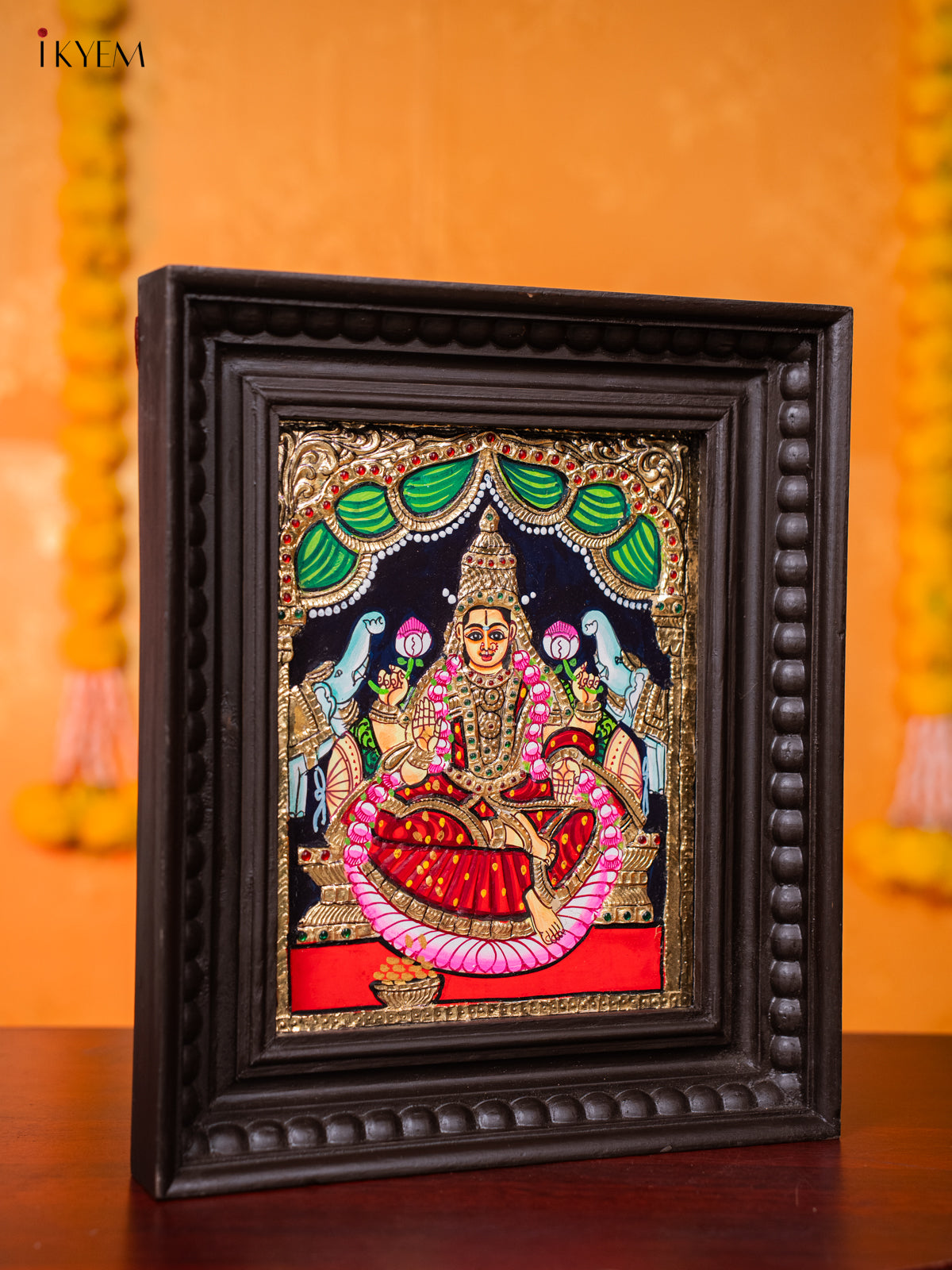 Sacred Goddess Gajalakshmi Tanjore painting 3